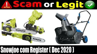 Snowjoe com Register {December 2020} Watch Unbiased Review Now! | Scam Adviser Reports