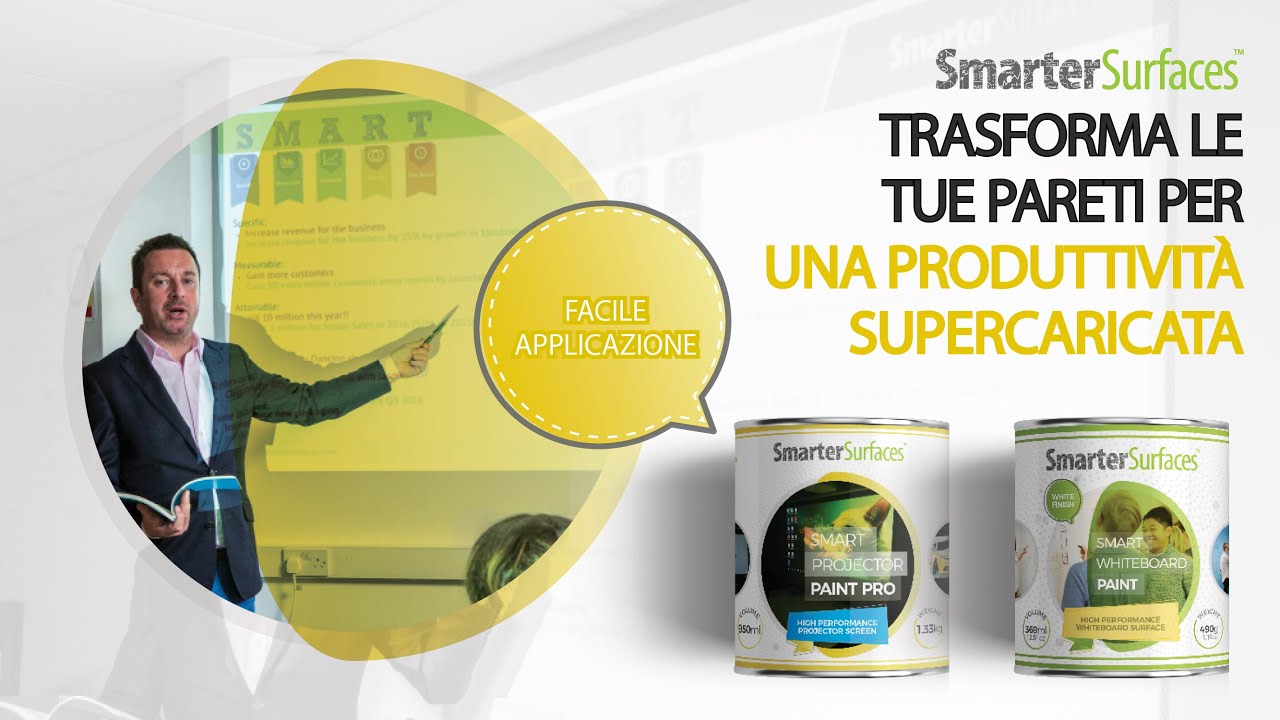 Vernice semi opaca per proiettore e lavagna bianca | Tutorial di facile applicazione