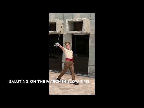Sword Drill Lesson 4 - Saluting on the March in Slow and Quick Time