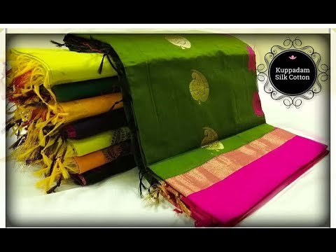 New arrival kuppadam silk cotton saree collections