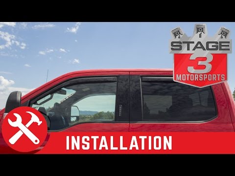 2015-2017 F150 SuperCrew WeatherTech Front & Rear Dark Smoke Side Window Deflectors Install
