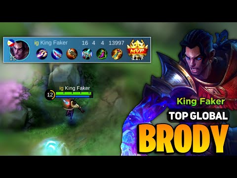 Brody Best Build 2023 [ Brody Top Global Gameplay ] By King Faker - Mobile Legends