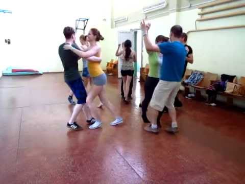 Zouk class in dance studio DancA 19 05 13  Zouk-Training-Rueda