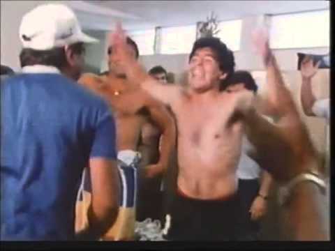 Maradona celebrates Mexico 86