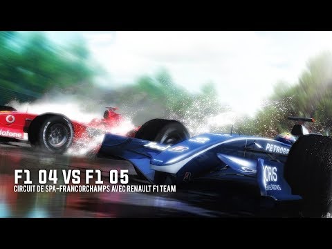 Comparaison #6 : F1 04 VS F1 05 - Circuit De Spa Francorchamps / Renault F1 Team