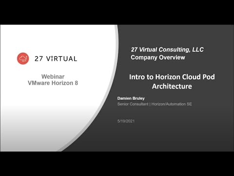 VMware Horizon 8 Webinar