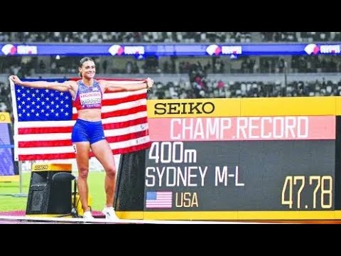 47.78 Championships record for Sydney McLaughlin -  Levrone | World Athletics Championships Tokyo 25