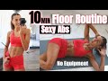 10 MIN Sexy Abs Floor Routine No Equipment At Home Workout Sami Clarke FitAtHome