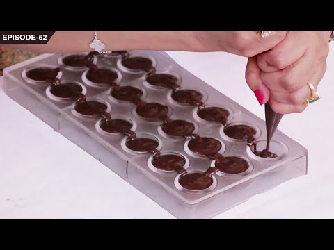 How to make centre filled Blueberry & Truffle flavour chocolates using plastic & polycarbonate mould