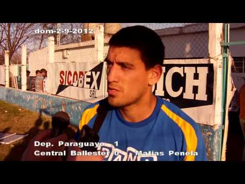 matias penela fecha 4 dep paraguayo 1 central ballester 0 dom 2 9 12