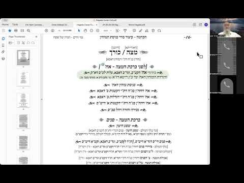 הרב יואל חקון - כוונות ליל פסח - הגדה של פסח - שיעור 05 - תקציר הכוונות לשיטת השד״ה והקדמת הרש״ש.