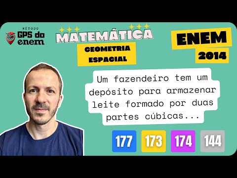 🐧 177. ENEM 2014 Geometria Espacial | Questão 👉🏻 "Um fazendeiro tem um depósito" | Matemática