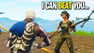 KID SAYS HE CAN BEAT ME IN A BUILD BATTLE ON FORTNITE! (Playground 1v1)