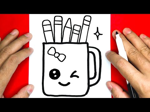 HOW TO DRAW CUTE PENCIL CASE