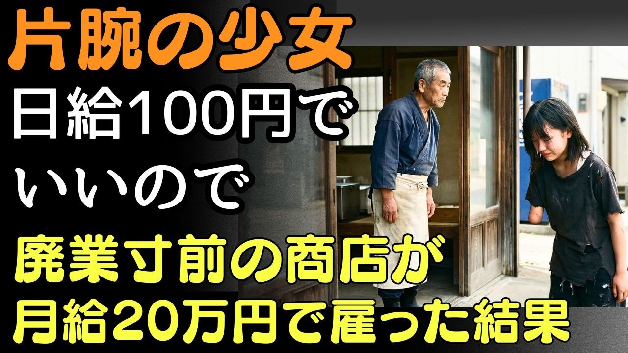 「一日百円で雇ってください……」片腕を失った十四歳の少女が、閉店寸前の豆腐屋に仕事を求めてやって来た。一か月後、思いもよらぬ出来事が次々と起こる……。| 人生の教訓