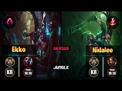 Challenger EKKO [Dark Harvest] (Jungle) VS  NIDALEE - Challenger KR Patch 10.10