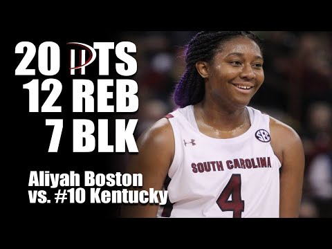South Carolina's Aliyah Boston Balls Out w/ Double Double vs #10 Kentucky | Full Highlights| 1/10/20