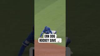 Ernie Clement channels his inner hockey goalie making a great play ???????? #MLB #Toronto #BlueJays