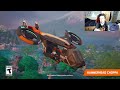 Fortnite EARLY GAMEPLAY OF THE NEW CHOPPA MINIGUN LAUNCHER AND AIRSTRIKE FOR C6S4