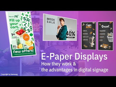 E-paper technical explanation and advantages as digital display boards