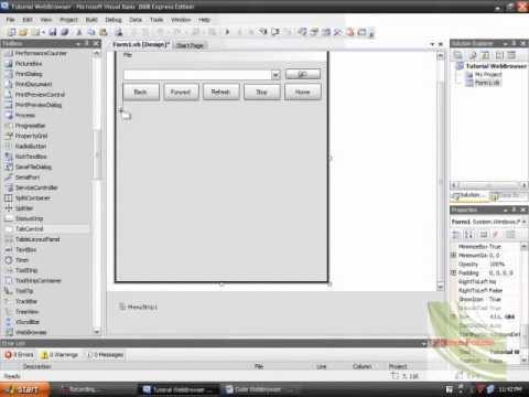 Visual Basic 2008 Tutorials Making A Webbrowser