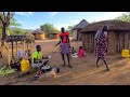 African Village Life Cooking Village Food Tamarind Porridge And Corn For Breakfast