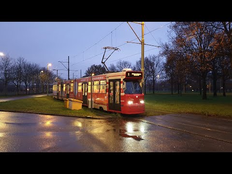 HTM tramlijn 1 Scheveningen Noord - Delft Tanthof v.v. | regen | BN GTL8 3115 | 2021