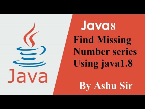 Find Missing Number In Series Using Java1 8 Array Form Write A Program Java64bit By Ashu Sir