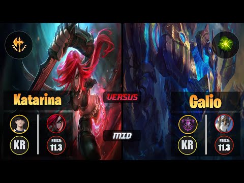 Naehyun KATARINA (Mid) [Conqueror] VS GALIO - Master KR Patch 11.3