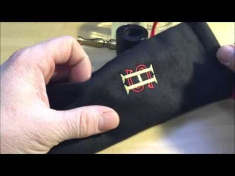 Scott Hudson rusticated billiard and tamper, Peterson Nutty Cut Tobacco