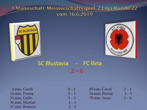 1.Mannschaft Meisterschaft 2.Liga SC Blustavia - FC Iliria