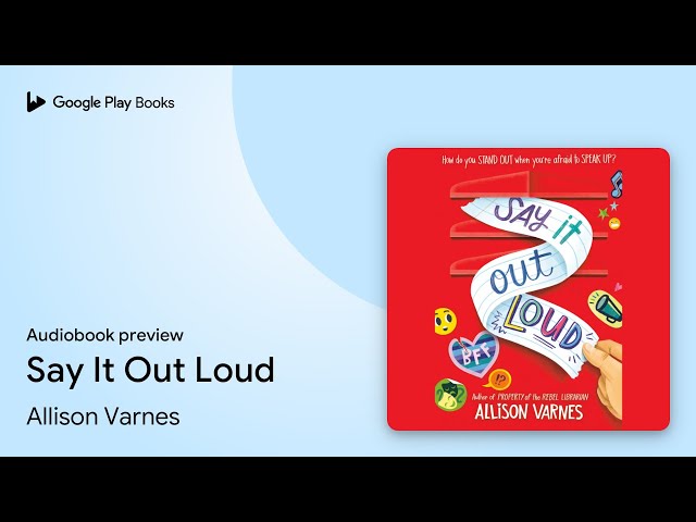 Vídeo relacionado con Say It Out Loud