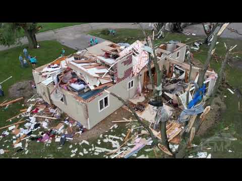 07-14-2021 Lake City, IA - Tornado and Home Severely Damaged Drone