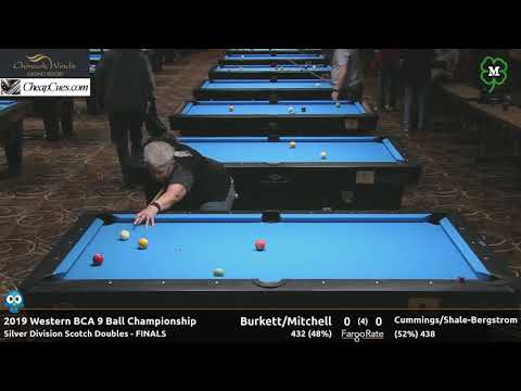 Burkett/Mitchell vs Cummings/Shale-Bergstrom - Silver Scotch Doubles FINALS - 2019 Western BCA 9Ball