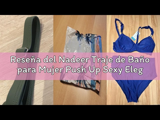 Vídeo relacionado con Nadeer Traje de Baño para Mujer Top Cruzado Cuello en V Dos Piezas con Perlas Sexy Elegante Conjuntos de Bikini Control de Vientre de Cintura Alta Bañador de Playa