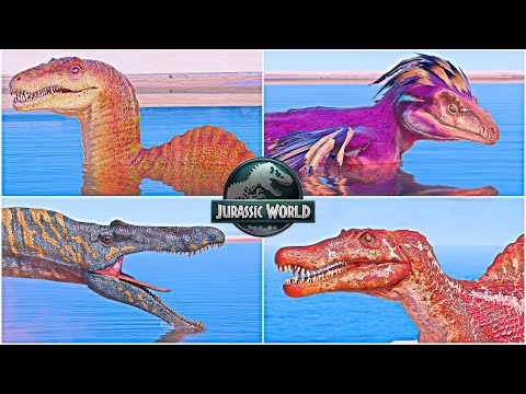 All Dinosaurs That Can Swim in Jurassic World Evolution 3 - JWE3 GAMEPLAY