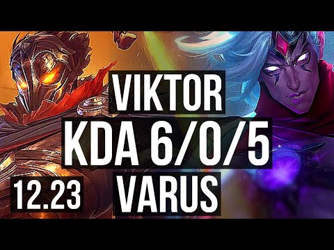 VIKTOR vs VARUS (MID) | 6/0/5, 400+ games, Dominating | EUW Master | 12.23