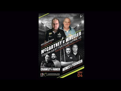 M$M 04 - Jake McCartney v Rusty Wheeler - Race to 28 - $30,500 pot