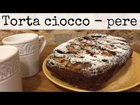 Torta cioccolato e pere integrale, allo yogurt