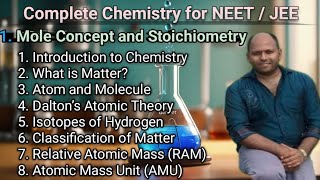 1. Dalton's Atomic Theory | Define Atomic Mass Unit | Mole Concept and Stoichiometry