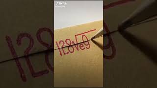 Cara Membuat Tulisan I LOVE YOU Dari Angka