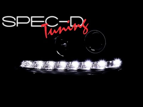 SPECDTUNING DEMO VIDEO: 1998-2001 MERCEDEZ BENZ W163 ML CLASS LED PROJECTOR HEADLIGHTS