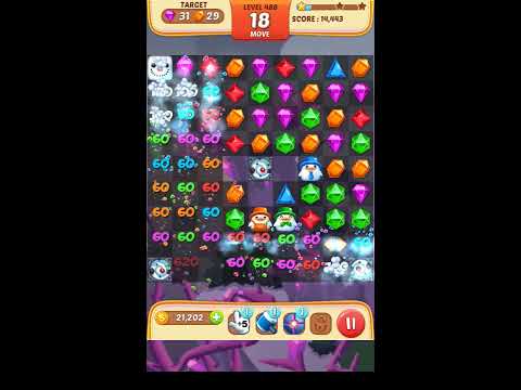 Jewel Match King Level 488 - Walkthrough ( No Booster )