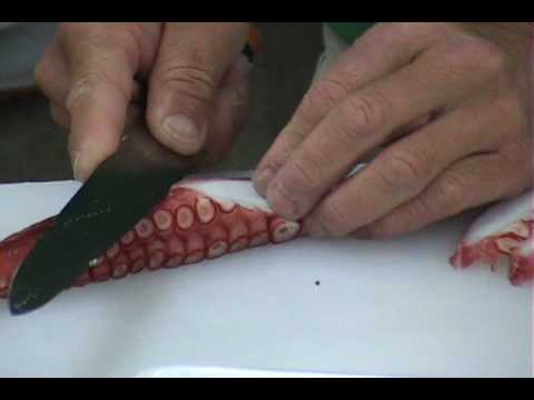 Preparing Tako (Octopus) Sushi