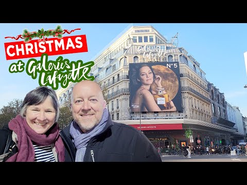 Compras de Natal na Galeries Lafayette em Paris