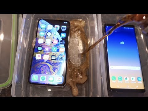 iPhone XS Max vs Samsung Galaxy Note 9 - Pepsi FREEZE Test! What's Gonna Happen?!