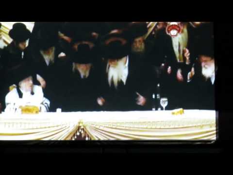 Belz Wedding 2014 - Part 21, with Rebbes of Viznitz, Sanz, Boyan and Kaliv