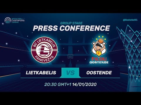 Lietkabelis v Filou Oostende - Press Conference - Basketball Champions League 2019-20