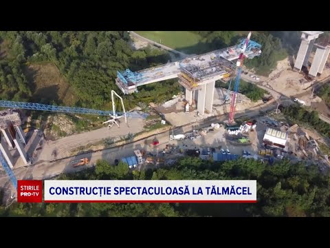 Viaductul Tălmăcel de pe autostrada Sibiu-Pitești este unic în România datorită tehnologiei folosite