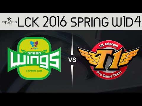 JAG vs SKT Game 1 Highlights LCK Champions 2016 Spring W1D4 JinAir Green Wings vs SK Telecom T1